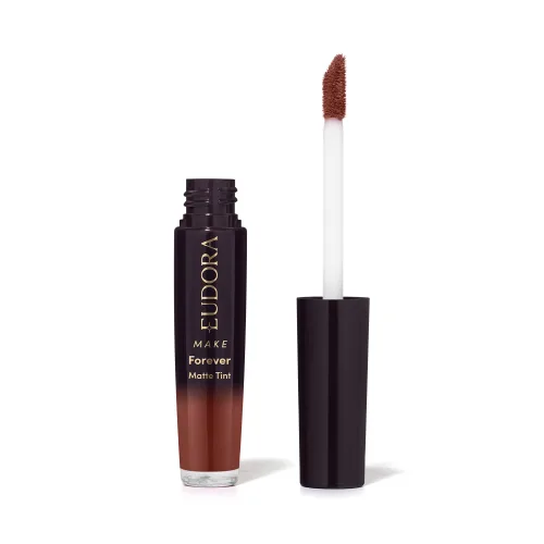 Batom Líquido Marrom Nude Icônico Eudora Make Forever Matte Tint 4Ml