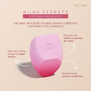 Esponja Para Maquiagem Pink Blend Niina Secrets