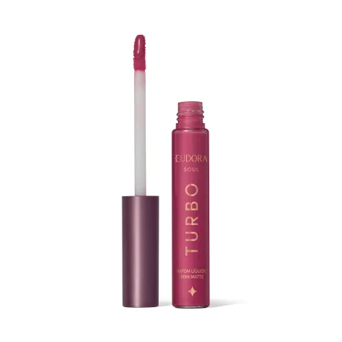 Batom Líquido Rosa Pink Turbinado Semi Mate Turbo Soul 5Ml - Imagem 2